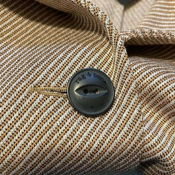 Rag & Bone Slade Blazer in Beige Multi Stripe 2 - Picture 9 of 14